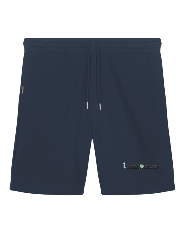 Navy farbende Shorts mit dem UnMondo Logo an der Seite.